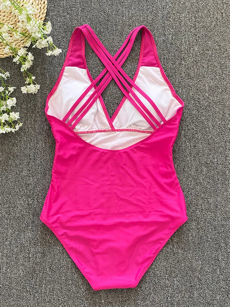 Monokini Dos Nu Bandage Croisé