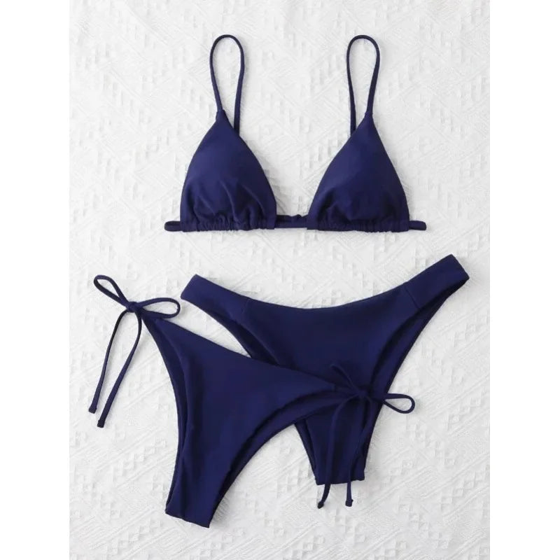 Bikini 3 Pièces Bandage Push-Up