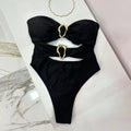 Monokini Anneaux Dorés