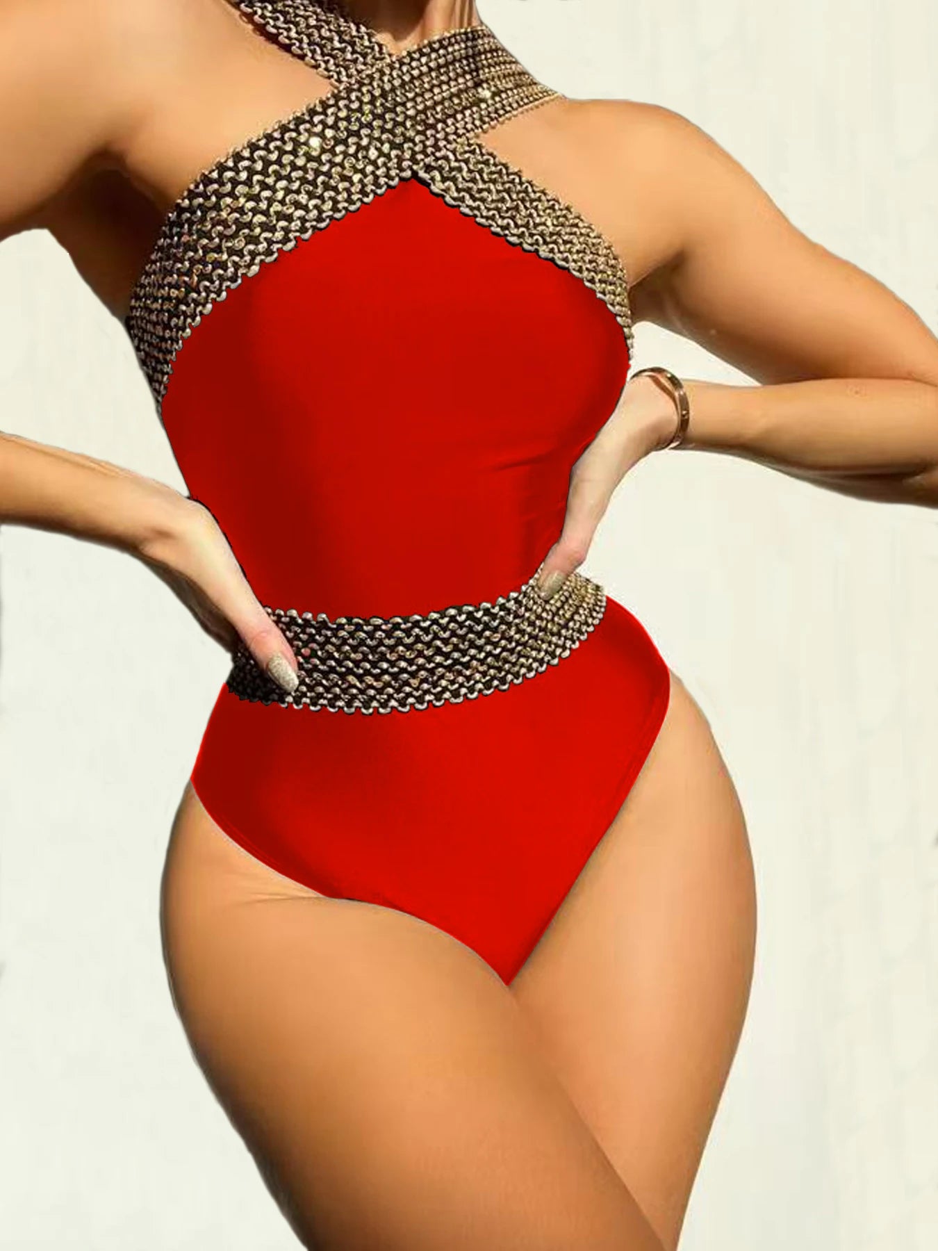Monokini Bandeau Croisé Gainant