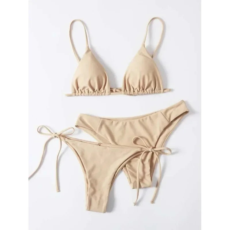 Bikini 3 Pièces Bandage Push-Up