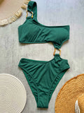 Monokini Une Épaule Côtelé